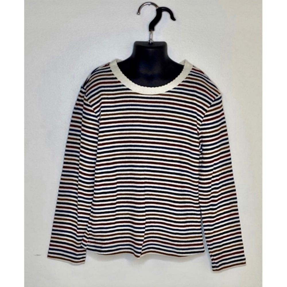 Retro 1990s Esprit Kids‎ Multi-Colored Knit Striped Shirt